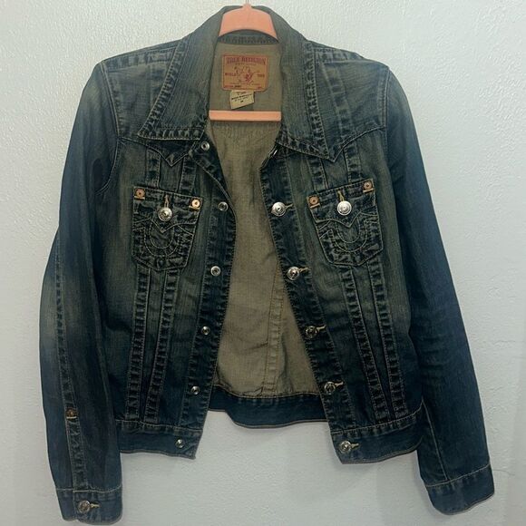 Women’s True Religion Jimmy Jean Jacket Size Medium - Picture 1 of 3